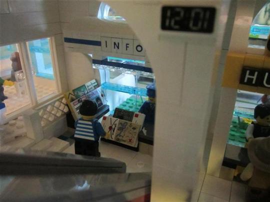 Info booth with pamphlets