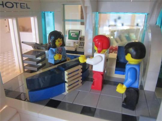 Hotel lobby front desk